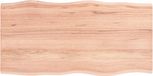 vidaXL Tafelblad natuurlijke rand 100x50x2 cm eikenhout lichtbruin