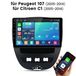 JUNSUN autoradio 10 pouces Linux met draadloze CarPlay et Android Auto, Bluetooth, FM, USB. Geschikt voor Peugeot 107, Citroën C1, Toyota Aygo (2005-2014)