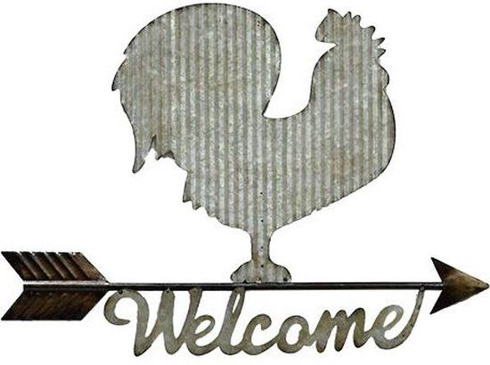 Merkloos Wandobject Kip Welcome 48x30 cm