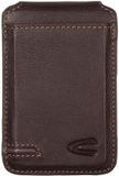 camel active Leren kaarthoes Hill Magnetic Flip Wallet Dark Brown