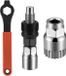 Pinnacle Living Jeu de réparation de vélo en 3 pièces - Extracteur de manivelle avec extracteur de boîtier de pédalier et clé - Acier au carbone - Universel pour VTT et vélos de route - Argent