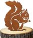 Vogeldecoratie aspect rouille - Tuinsteker forme écureuil - Statuette de jardin pour extérieur - Décoration murale extérieure - Hauteur 28 cm - Largeur 21 cm - Décoration de jardin