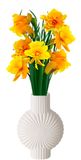 Boltze Bloemenvaas Venice - wit - keramiek - D20 x H28 cm - Stelen en boeketten - Grieks/romeins thema
