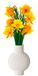 Boltze Bloemenvaas Venice - wit - keramiek - D20 x H28 cm - Stelen en boeketten - Grieks/romeins thema