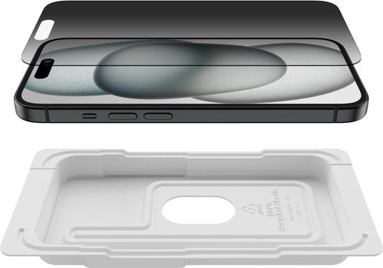 Belkin ScreenForce Pro TemperedGlass Privacy Screen Protector for iPhone 15/14 Pro