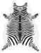 vidaXL - Vloerkleed - zebrapatroon - wasbaar - 120x170 cm - zwart - wit