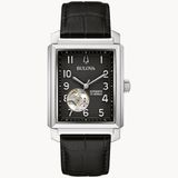 Bulova Sutton Automatic 96A269 Horloge - Leer - Zwart - Ø 36.5 mm