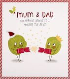 Kerstkaart Hallmark Kerstkaart voor mama en papa – grappige kool