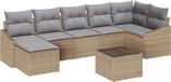 vidaXL Tuinbank Set Beige en Lichtgrijs Polywood
