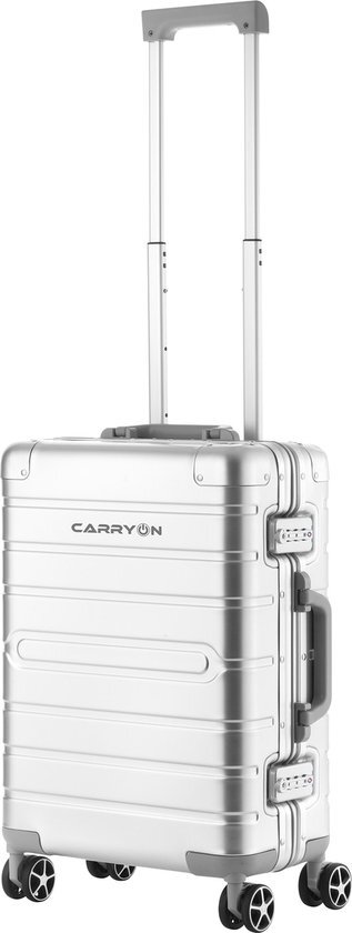 CarryOn CarryOn Aluminium Trolley 55 ULD aluminium Harde Koffer Zilver