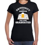 Bellatio Decorations Carnaval t-shirt zwart university of Eindhoven voor dames - Eindhovens geslaagd / afstudeer cadeau verkleed shirt XXL