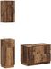 vidaXL - 3-delig - badkamerkast - set - HOORN - Oud - hout - Bewerkt - hout