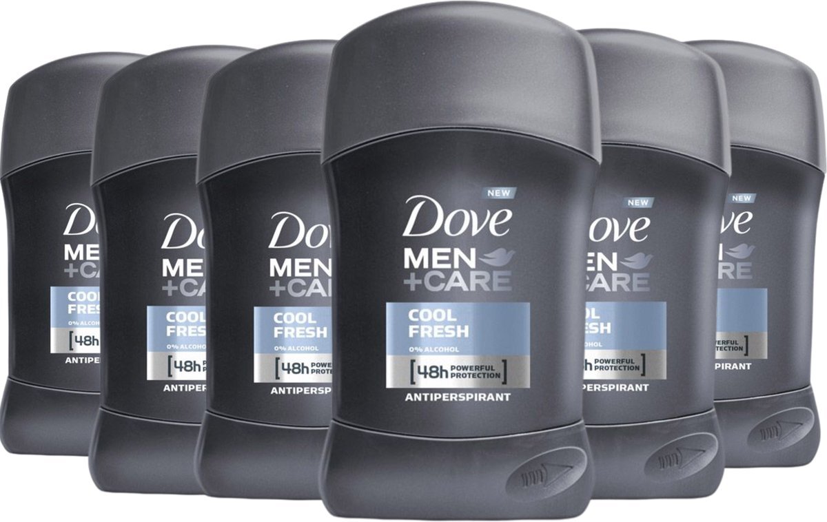 Dove Men+Care Dove Men + Care Cool Fresh Deodorant Man - Deodorant Stick Alcoholvrij - Verfrist en Verzorgt 48h Tegen Zweet en Lichaamsgeur - Deodorant Man Voordeelverpakking 6 Stuk