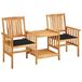 VidaXL Fauteuils de jardin avec table et coussins bois d'acacia massif