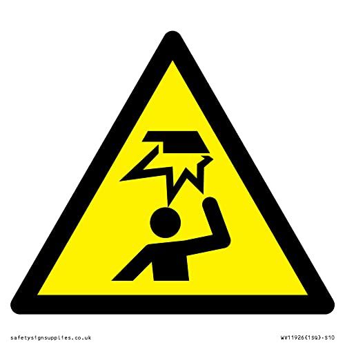 Viking Signs W020 Warning: Overhead Obstacle Sign - 100x100mm - S10