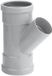 Dyka T-stuk 2x manchet 1x lijmmof 45° PVC grijs keurmerk BR52100 110 x 40mm