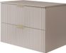 3xE living Meuble sous-lavabo 80 cm, cachemire, poignée dorée, plan inclus | 80 x 57 x 46 cm