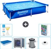 Bestway Rechthoekig Steel Pro Zwembad - 221 x 150 x 43 cm - Blauw