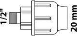 KIRCHHOFF PP raccord, 20 mm x 1/2"BU, knelfitting pour tyleen/socarex