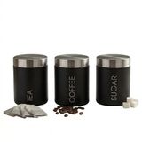 Liberty thee, koffie en suikerpotten - set van 3, zwart