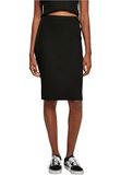 Urban Classics Rib Knit Midi Rok - Vrouwen - Zwart - XL