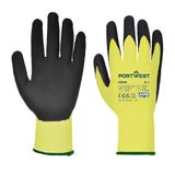 Portwest A625 Hi-Vis Snijbestendige Handschoen, Normaal, Grootte L, Geel/Zwart