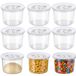 Lot de 9 boîtes pour pâte à pizza avec couvercle
