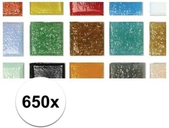 Rayher Hobby Emmer mozaiek stenen assorti 650 stuks van 1 cm