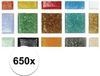 Rayher Hobby Emmer mozaiek stenen assorti 650 stuks van 1 cm
