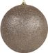 Othmar Decorations Kerstbal - groot - champagne - D18 cm - kunststof - glitter afwerking