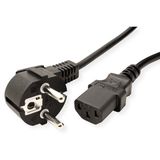 VALUE Stroomkabel, recht IEC-Female, zwart, 3 m