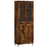 vidaXL Hoge kast, gerookt eikenfineer, 69,5 x 34 x 180 cm