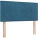 Tête de lit LED avec bandes LED bleues 100 cm velours