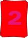 EtiketXL 10 x A4 Étiquettes 2/feuille 210mm x 148mm Fluor Rouge