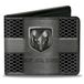 Buckle-Down PU portemonnee met twee kleppen - RAM-logo - zilver/zwart