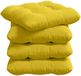 vidaXL - Zitkussens - 4 st - Stof - Licht Geel - 45 x 45 x 12 cm