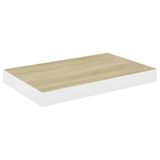 VidaXL Wandschap MDF, Metaal Eiken, Wit