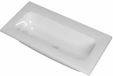 Wastafel INK Reflekt Wastafel Polystone Centraal Zonder Kraangat - 800x400x15 mm - Glans Wit