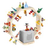 Todeco Magnetisch Toniebox-rek, opbergruimte voor Toniebox en Tonies, tot 60-70 figuurtjes, wand- of tafelrek voor kinderkamer, klein achthoekig