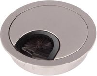 SOTECH 2 stuks Kabeldoorvoer van metaal inox look mat Boormaat Ø 68 mm bureau met stofafdichting