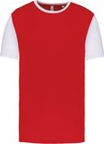 Proact Tweekleurig Herenshirt Jersey Met Korte Mouwen Red/White - S