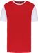 Proact Tweekleurig Herenshirt Jersey Met Korte Mouwen Red/White - S