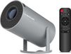 HY300 Pro - projecteur Android 14 - Ondersteunt 8K, 1080p, 720p - 290 ANSI, 8000 lumen - WLAN 6, BT 5.4 - correction keystone automatique - portable, gris, prise UE