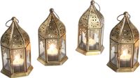 Casa Moro Oosterse glazen lantaarns Nael Transparant set van 4