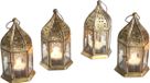 Casa Moro Oosterse glazen lantaarns Nael Transparant set van 4
