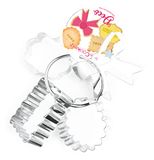 SCRAP COOKING 2078 Set van 4 Déco Cutters op Hanger, Roestvrij Staal