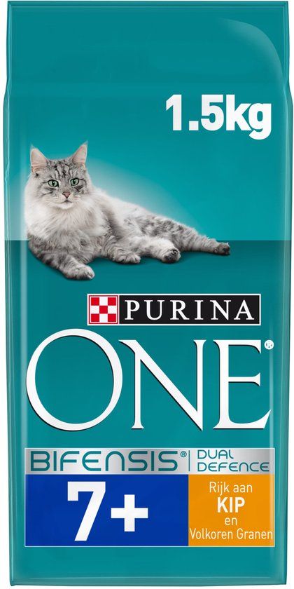 Purina ONE Senior - Kip/Volkoren Granen - Kattenvoer - 1,5 kg