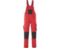 Mascot Unique Amerikaanse overall met kniezakken 12069-203 - Rood/Zwart - C64