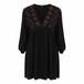 Desigual Contrasterende Details Zwarte Viscose Jurk