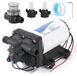 OEM 12V membraanpomp, 11,3 liter per minuut, 49,2 watt, 3,8 bar, IP65, geschikt voor campers en boten